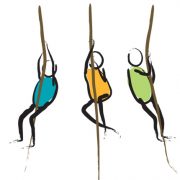 das Logo von Enorm in Form. Eine stilisierte Zeichung von 3 Kindern, die an einem Seil schwingen.