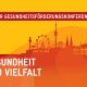 Grafik der Skyline von Wien mit der Aufschrift Gesundheit und Vielfalt"