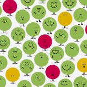 Grafik mit vielen grünen Smileys, dazwischen gelbe und rote Smileys, die unglücklich sind.